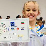 Totton child, 7, wins Bulgarian taekwondo tournament during first trip abroad