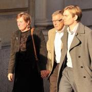 David and Teresa Yeates, parents of Joanna Yeates, arrive with her brother Chris at Bristol Crown Court