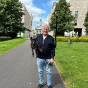 Peter Culley and his rescue dog, Mr Bentley
