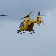 A yellow National Grid helicopter was seen flying over Southampton