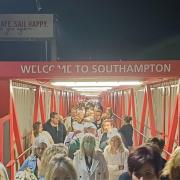 Red Funnel queues after Take That concert.