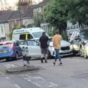 A driver crashed into parked cars in a multi-vehicle crash in Cawte Road, Southampton