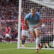 Erling Haaland celebrates his goal (Peter Byrne/PA)