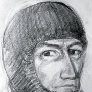An artist's impression of the gunman in the New Forest