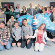 Students and staff welcome Marwell Wildlife’s Go! Rhino project to Totton College.