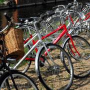 A row of bicycles