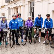 ON THEIR BIKES: To raise money for their local hospital