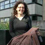 Dr Helen Paul from the University of Southampton with the kilt