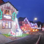 Greyhound Close's Christmas display in Hedge End