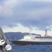 Photographer Dick Patience and his picture of QE2