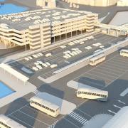 An artist's impression of the new car park at the ferry terminal