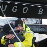 Alex at the finish of the Vendee Globe. PHOTO: Lloyd Images.