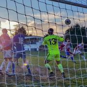 Goalmouth action at Brockenhurst on Saturday (photo: Ray Routledge)