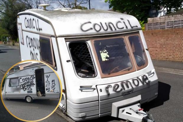 Eyesore caravan finally removed after being abandoned for months