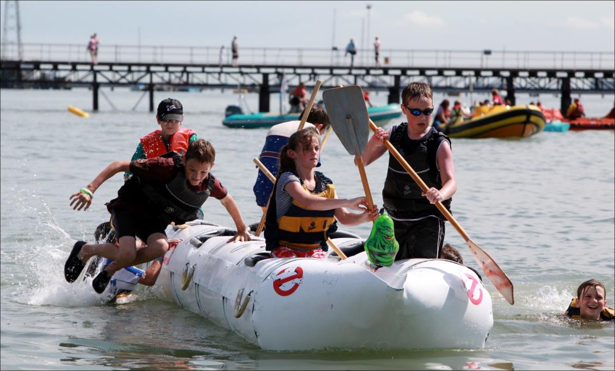 Weekend in Pictures. August 18th - 19th. Waterside Raft Race.