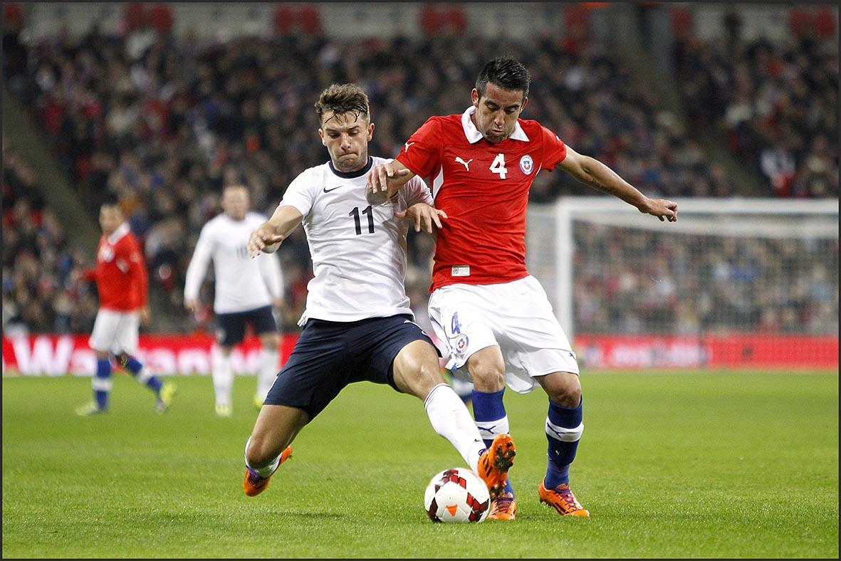 Picture from the international friendly between England and Chile. The unauthorised, downloading, editing, copying, or distribution of this image is strictly prohibited.
