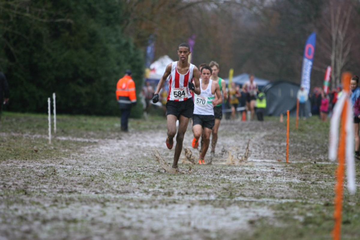 Pictures from the floods in January 2014 - Hampshire Cross Country Championships at Fleming Park.