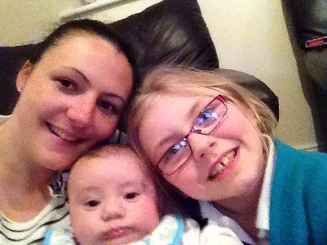 I'm Chloe. This is me, my baby brother Oliver and my awesome mum, Kerry. Happy Mother's Day for next Sunday!