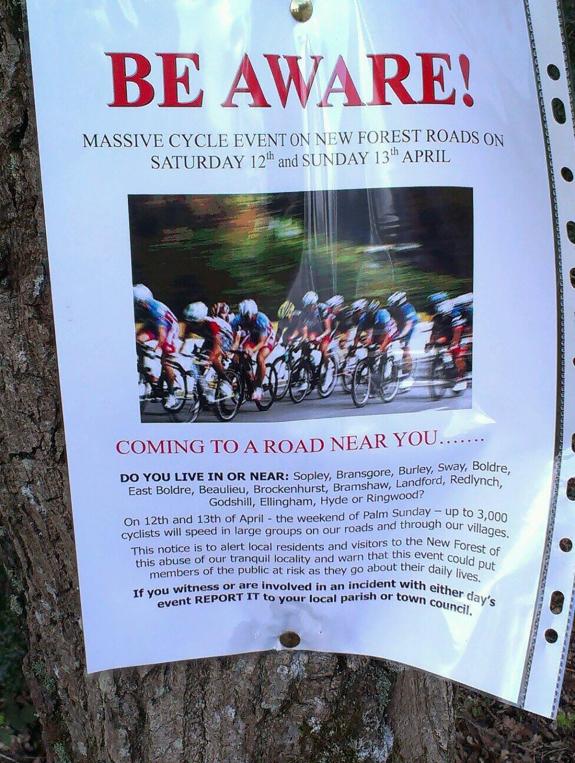 Daily Echo: The anti-Wiggle poster in the New Forest Daily Echo: The anti-Wiggle poster in the New Forest