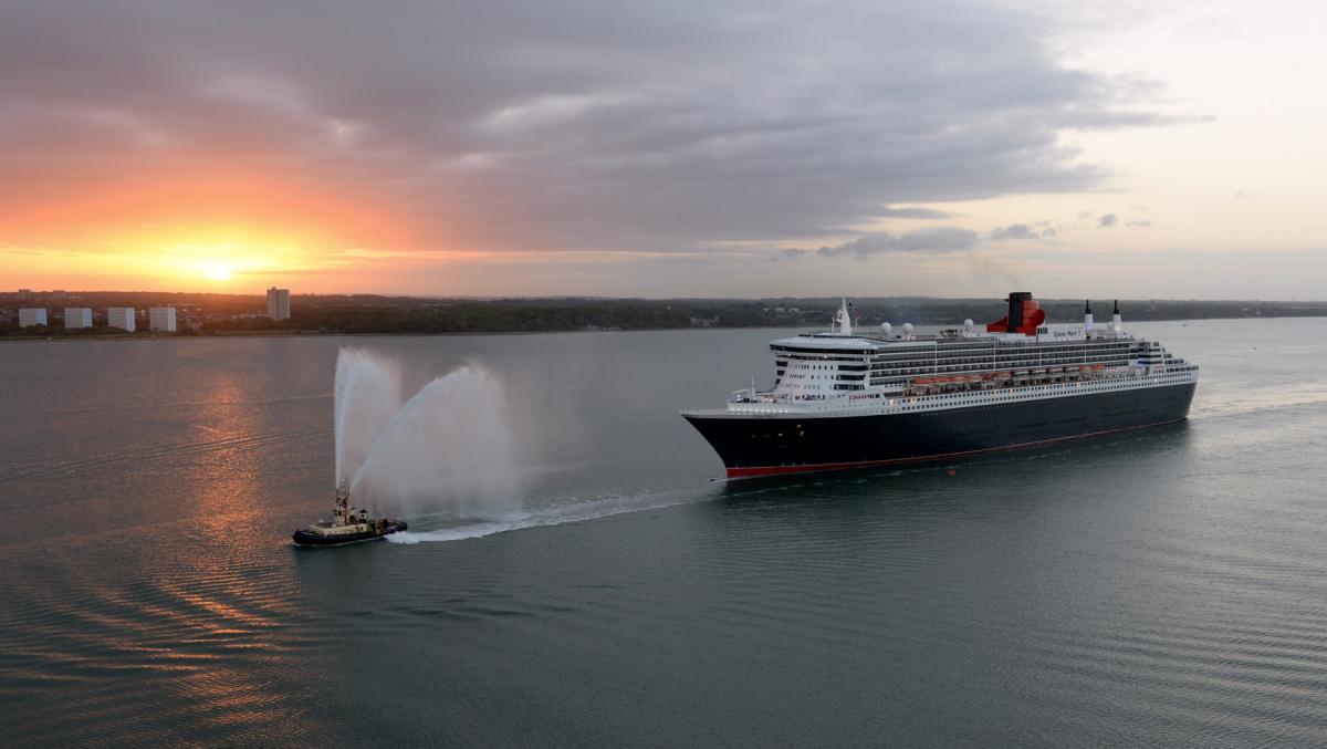 Pictures of The Three Cunard Queens in Southampton. This picture is not available for purchase. Cunard image.