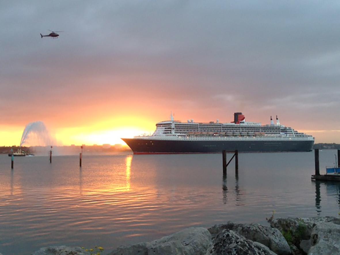 Pictures of The Three Cunard Queens in Southampton. This picture is not available for purchase. By Echo reader Lou Jones.