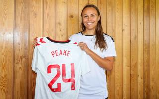 Paige Peake signing a new contract with Southampton FC Women's photographed at Staplewood Training Ground on July 01, 2022 in Southampton, England. (Photo by Isabelle Field/Southampton FC via Getty Images).