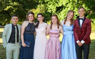 Large groups of pupils begin to arrive at Chilworth Manor for their Prom. Photos by Alex Shute