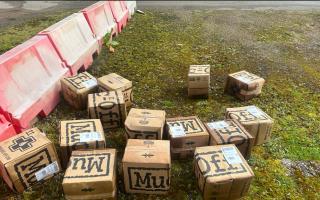 The boxes were left on the farm near Romsey