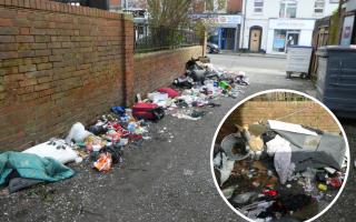 Residents have told of their fury over the rubbish in the alleyway