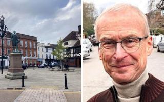 Romsey town centre and Cllr John Critchley