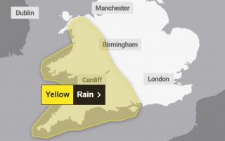Southampton is set to be hit with heavy rain on Friday