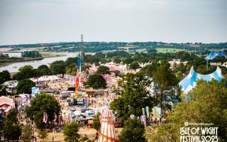 Isle of Wight Festival 2023 from the sky