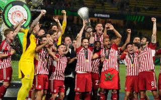 Olympiacos won the Europa Conference League (Thanassis Stavrakis/AP)
