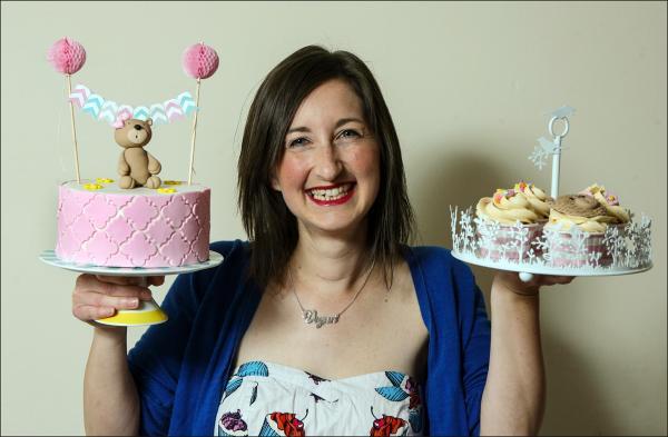 Hannah Pinchin with some of her vegan cake creations.