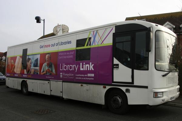 Hampshire County Council's mobile library bus