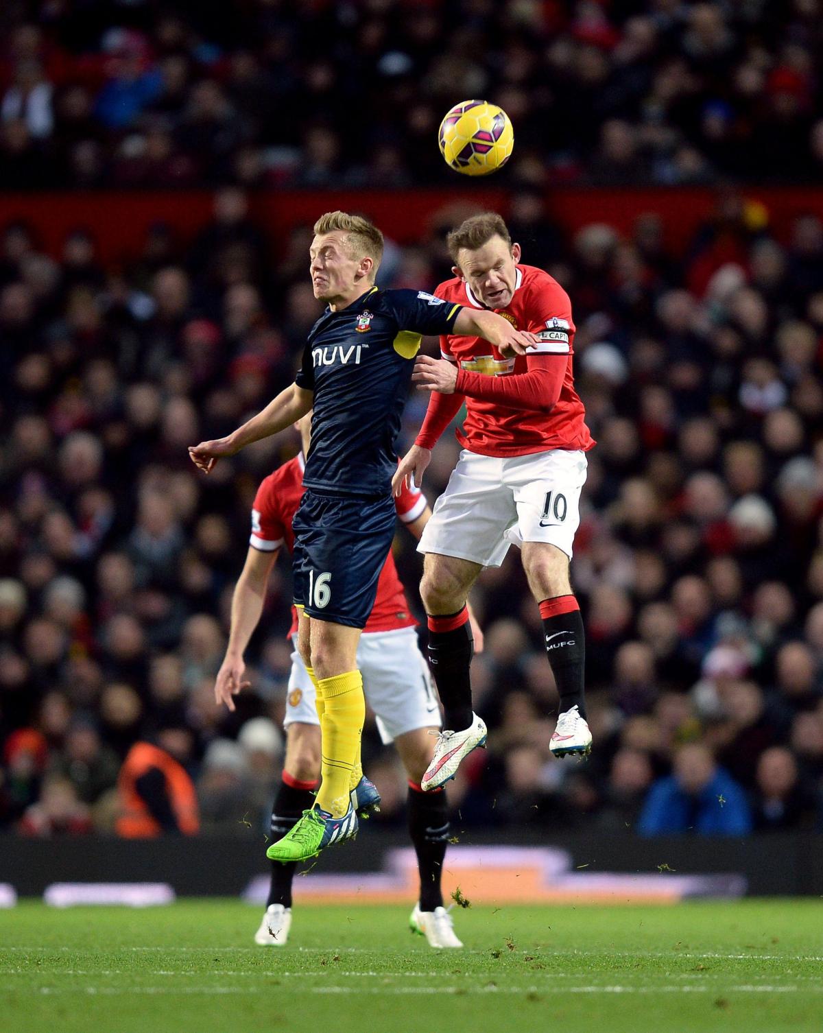 Pictures from the Barclays Premier League clash between Manchester United v Saints at Old Trafford. The unauthorised downloading, editing, copying, or distribution of this image is strictly prohibited.