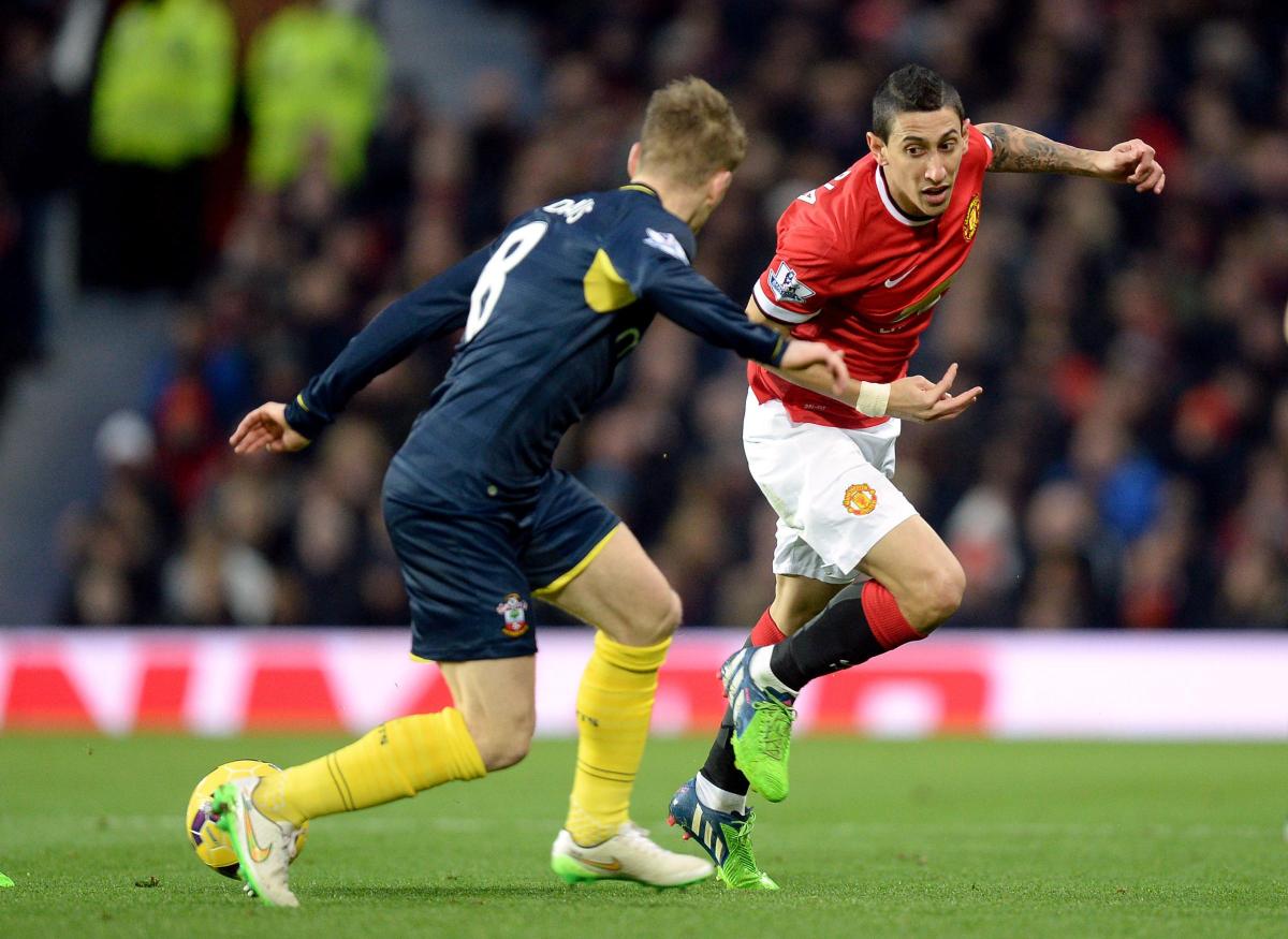 Pictures from the Barclays Premier League clash between Manchester United v Saints at Old Trafford. The unauthorised downloading, editing, copying, or distribution of this image is strictly prohibited.