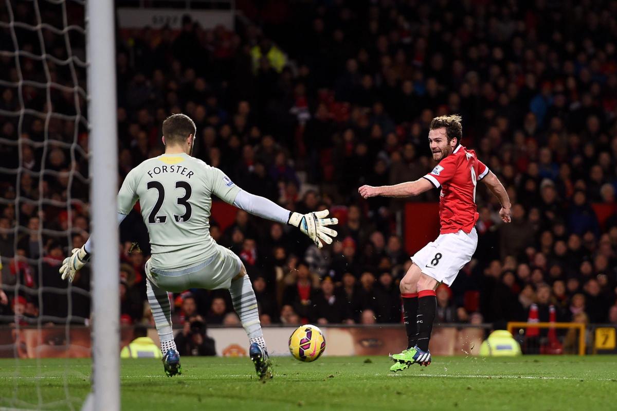 Pictures from the Barclays Premier League clash between Manchester United v Saints at Old Trafford. The unauthorised downloading, editing, copying, or distribution of this image is strictly prohibited.