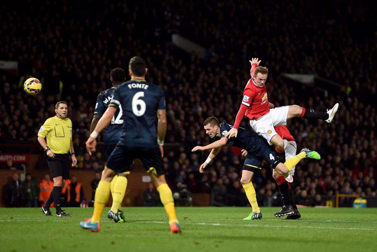 Pictures from the Barclays Premier League clash between Manchester United v Saints at Old Trafford. The unauthorised downloading, editing, copying, or distribution of this image is strictly prohibited.