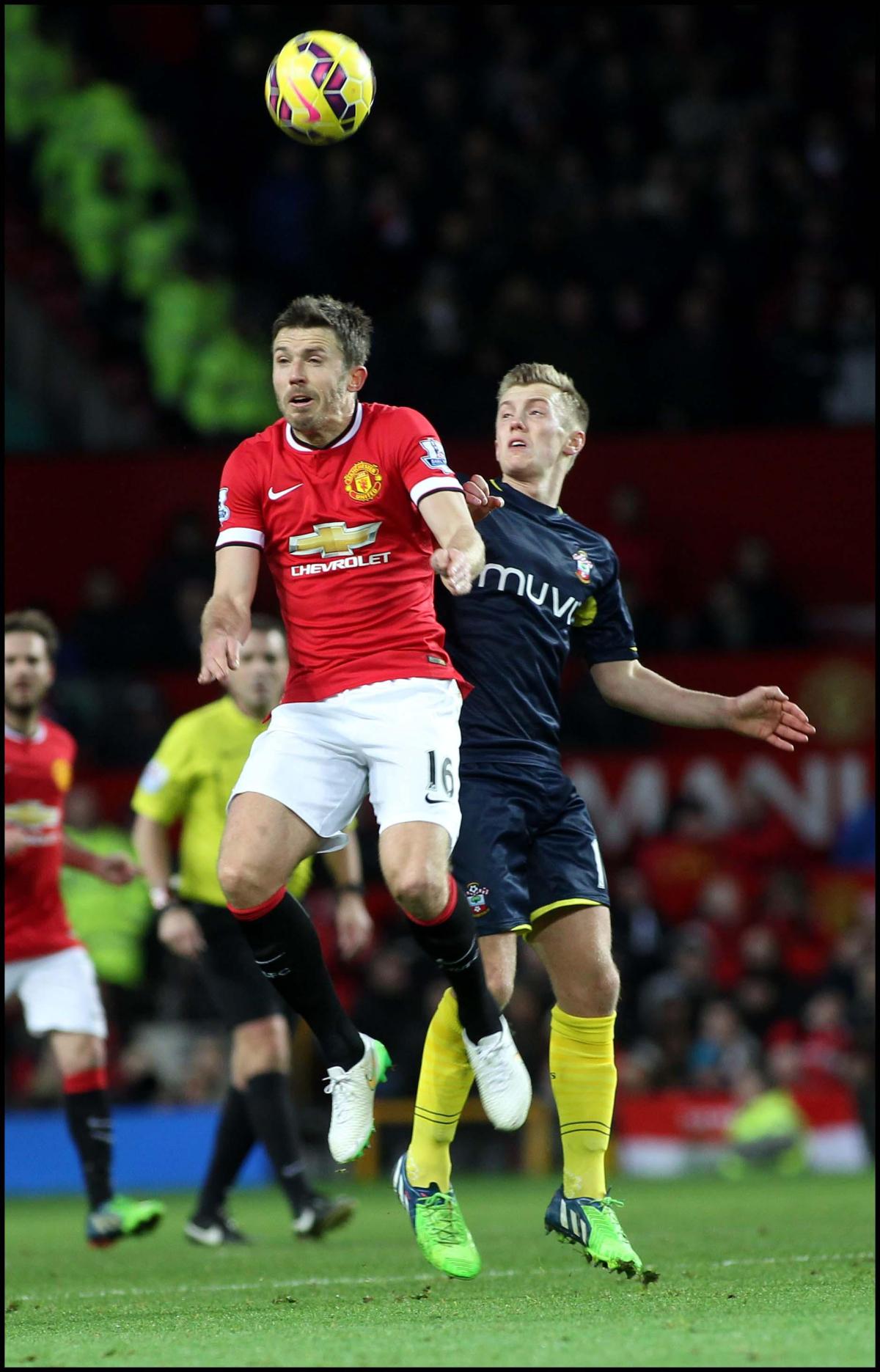 Pictures from the Barclays Premier League clash between Manchester United v Saints at Old Trafford. The unauthorised downloading, editing, copying, or distribution of this image is strictly prohibited.