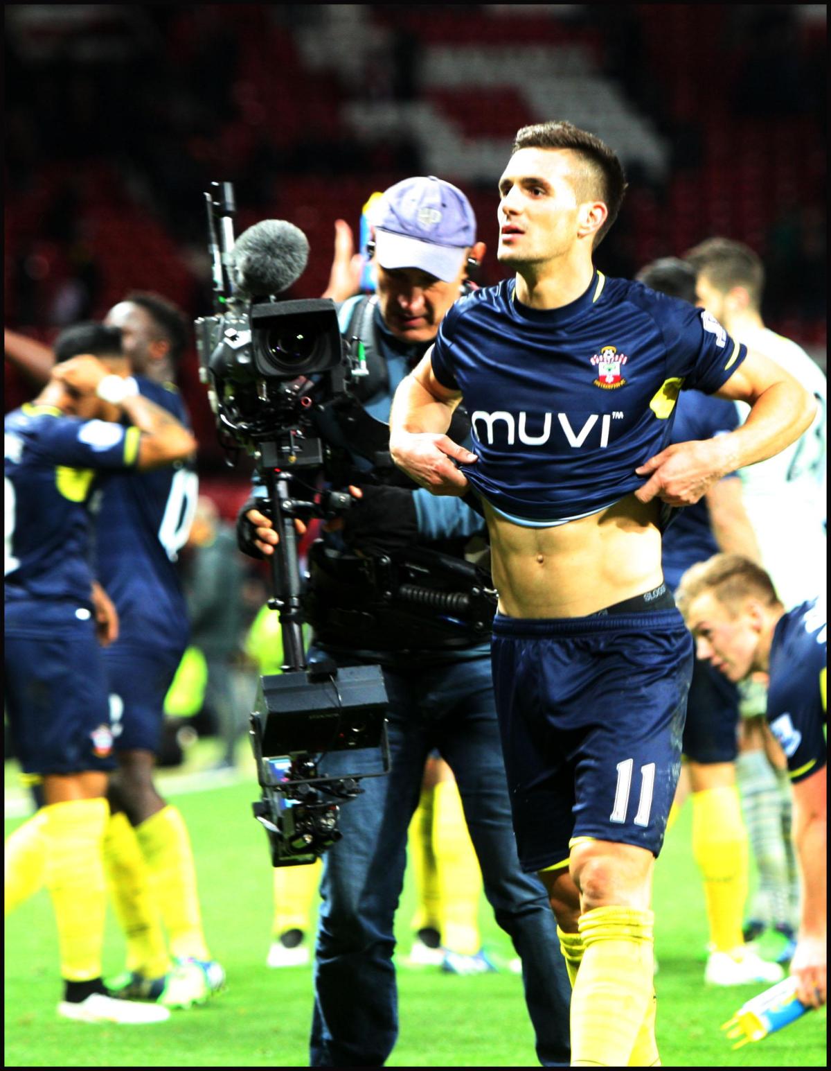 Pictures from the Barclays Premier League clash between Manchester United v Saints at Old Trafford. The unauthorised downloading, editing, copying, or distribution of this image is strictly prohibited.