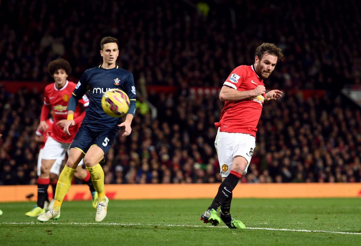 Pictures from the Barclays Premier League clash between Manchester United v Saints at Old Trafford. The unauthorised downloading, editing, copying, or distribution of this image is strictly prohibited.