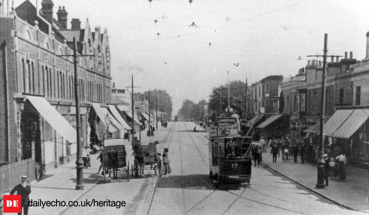 Shirley Road from the Regents Park Road corner in 1903