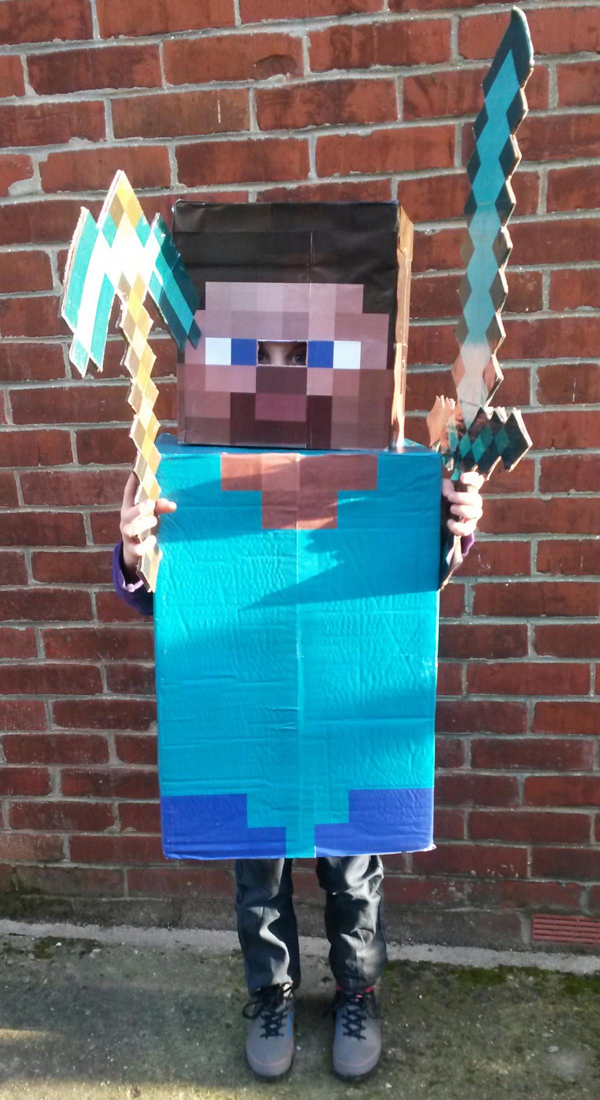 Dylan Landick,aged 7 Bitterne C of E Primary as Steve from Minecraft