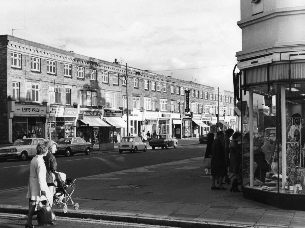 Shirley High Street in 1972.