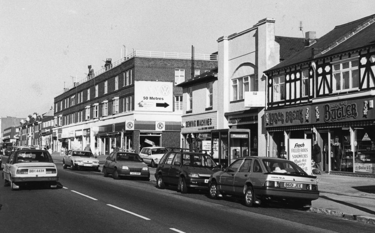 Shirley High Street in 1990.