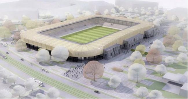An artist's impression of what the stadium could look like