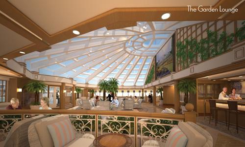 Artists impressions of Cunard's new Queen Elizabeth - The Garden Lounge