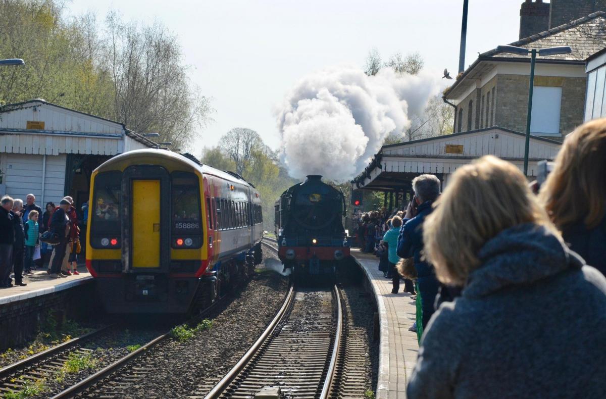 A train blocks the trainspotters view at Romsey. Photo by Mark Cross