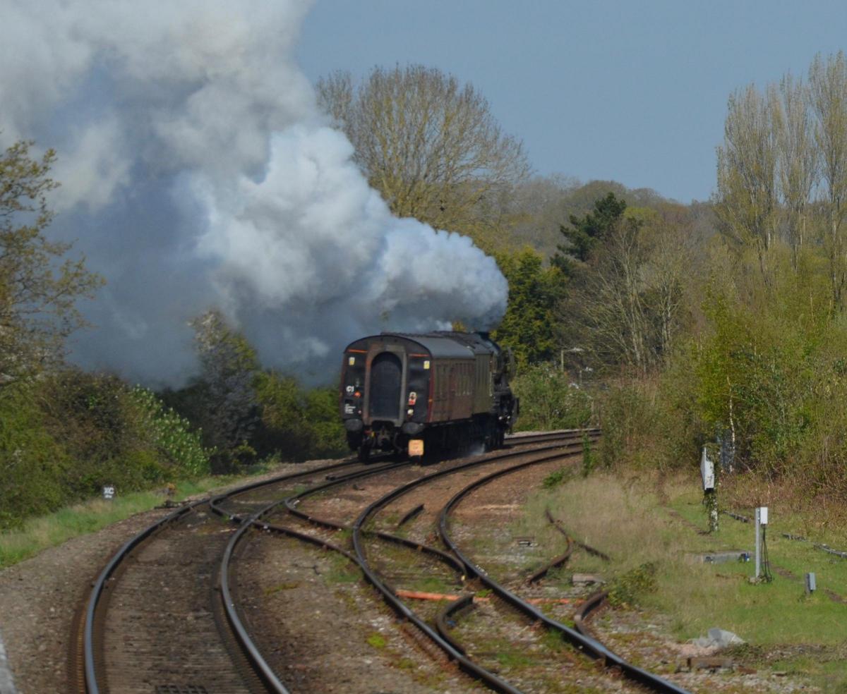 A train blocks the trainspotters view at Romsey. Photo by Mark Cross